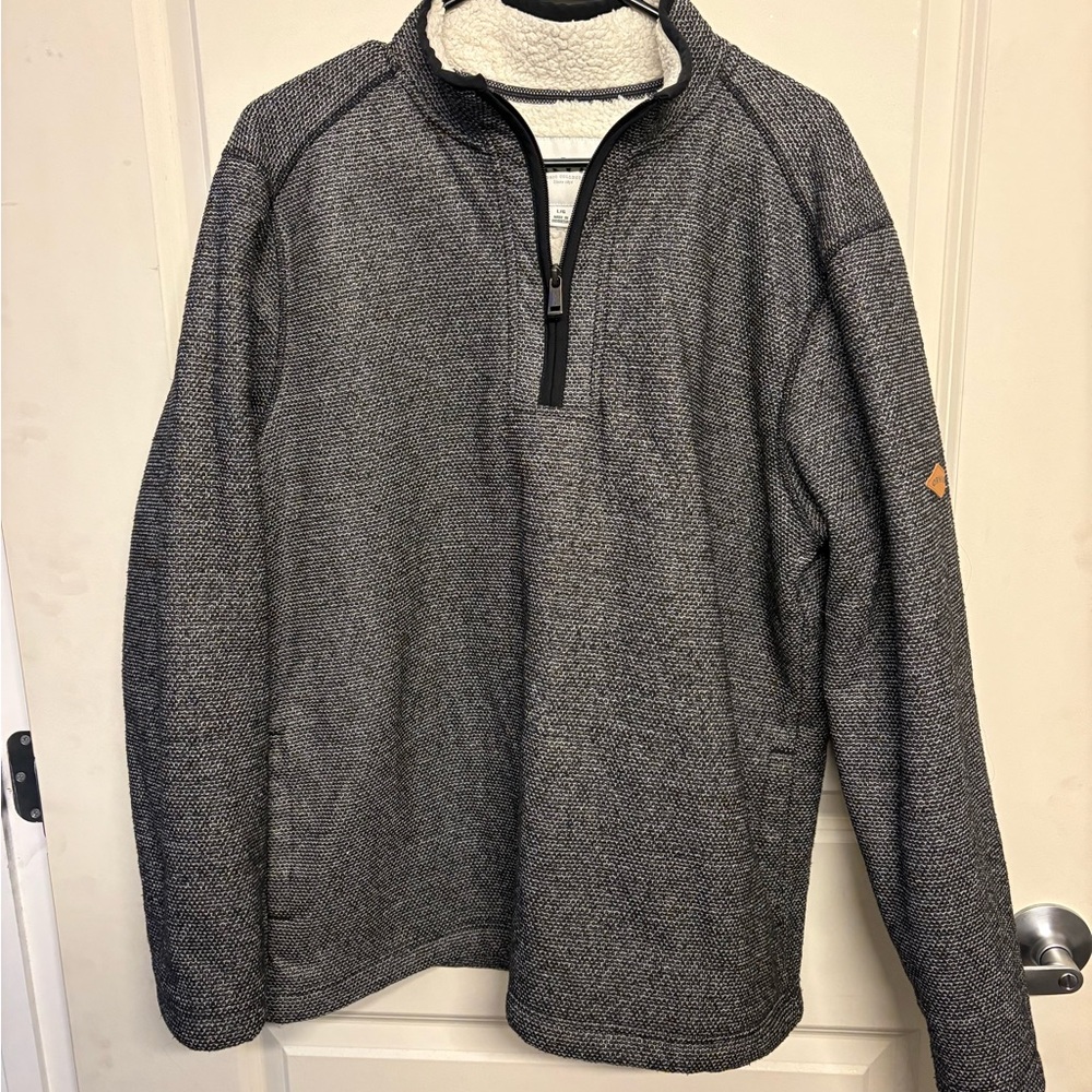 Orvis Men's Charcoal Zip-Up Sweater